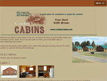 Tablet Screenshot of cariboucabins.net